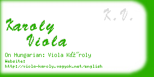 karoly viola business card